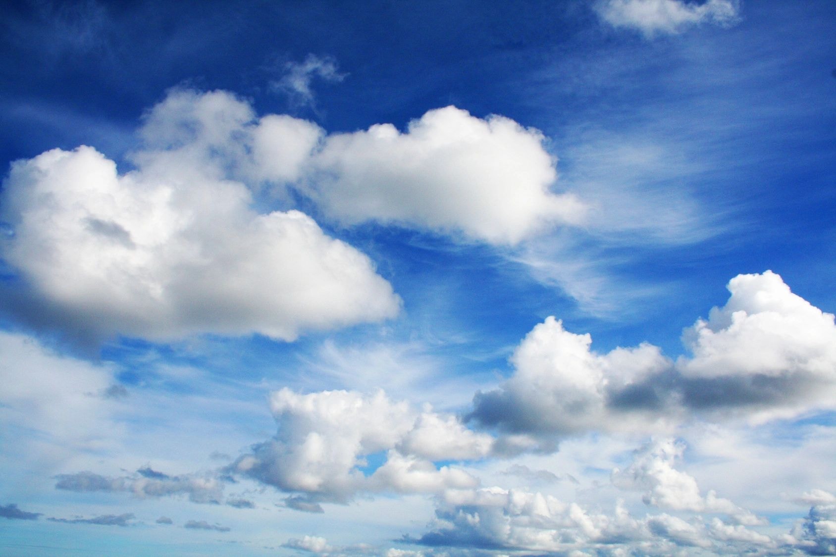 Blue sky with white clouds
